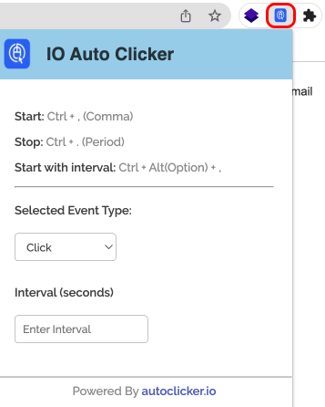 Extension menu