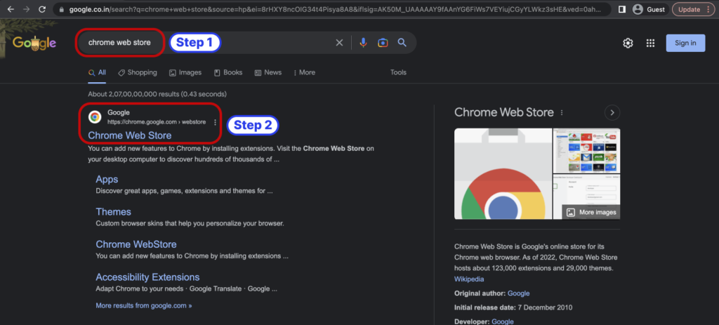 CHROME WEB STORE