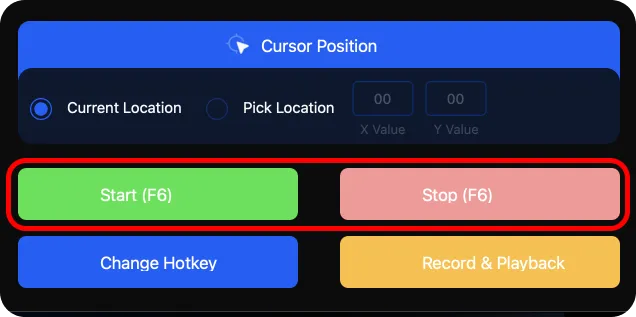 Start stop function
